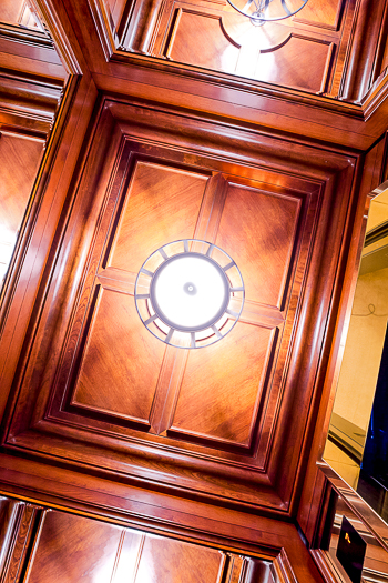 Open elevator cab door at Extron in Anaheim, California