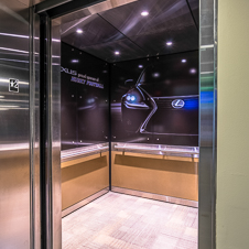 Thumbnail image of open elevator cab door at Husky Stadium  in Seattle, Washington