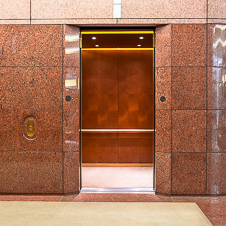 Thumbnail image of open elevator cab door at Center Tower  in Costa Mesa, California