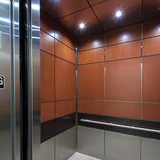 Thumbnail image of open elevator cab door at Extron  in Anaheim, California