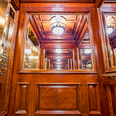 Thumbnail image of open elevator cab door at St. Regis Monarch Beach Resort  in Dana Point, California