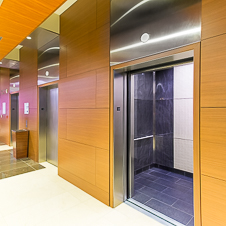 Thumbnail image of open elevator cab door at L.A. Live  in Los Angeles, California