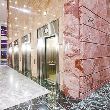 Thumbnail image of open elevator cab door at 777 Towers  in Los Angeles, California