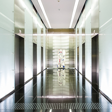 Thumbnail image of open elevator cab door at Park Tower  in Costa Mesa, California