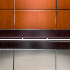 Thumbnail image of open elevator cab door at Extron  in Anaheim, California