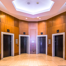 Thumbnail image of open elevator cab door at Emerald Plaza and Westin Hotel  in San Diego, California