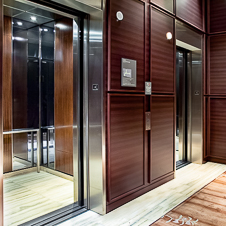 Thumbnail image of open elevator cab door at St. Regis Museum Tower  in San Francisco, California
