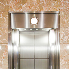 Thumbnail image of open elevator cab door at 777 Towers  in Los Angeles, California