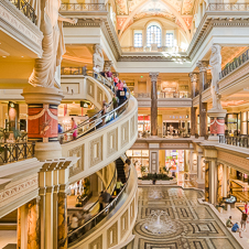 Thumbnail image of open elevator cab door at Forum Shops at Caesars Palace  in Las Vegas, Nevada