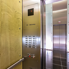 Thumbnail image of open elevator cab door at Park Tower  in Costa Mesa, California