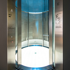 Thumbnail image of open elevator cab door at The Broad Museum  in Los Angeles, California