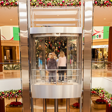 Thumbnail image of open elevator cab door at South Coast Plaza  in Costa Mesa, California
