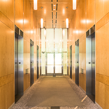Thumbnail image of open elevator cab door at Constellation Place  in Century City, California
